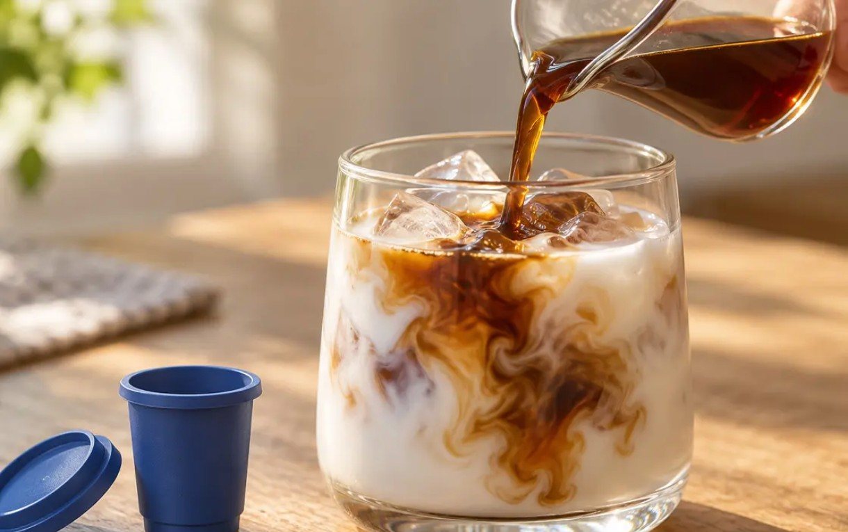 ミルクを合わせたコーヒー